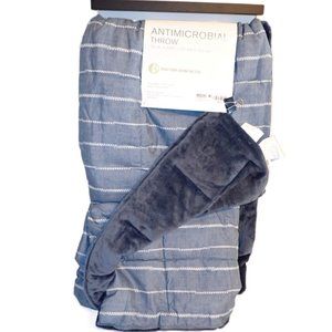 CLEAN SPACES ANTIMICROBIAL THROW DOUBLE SIDED, PRINT TO PLUSH 50X60